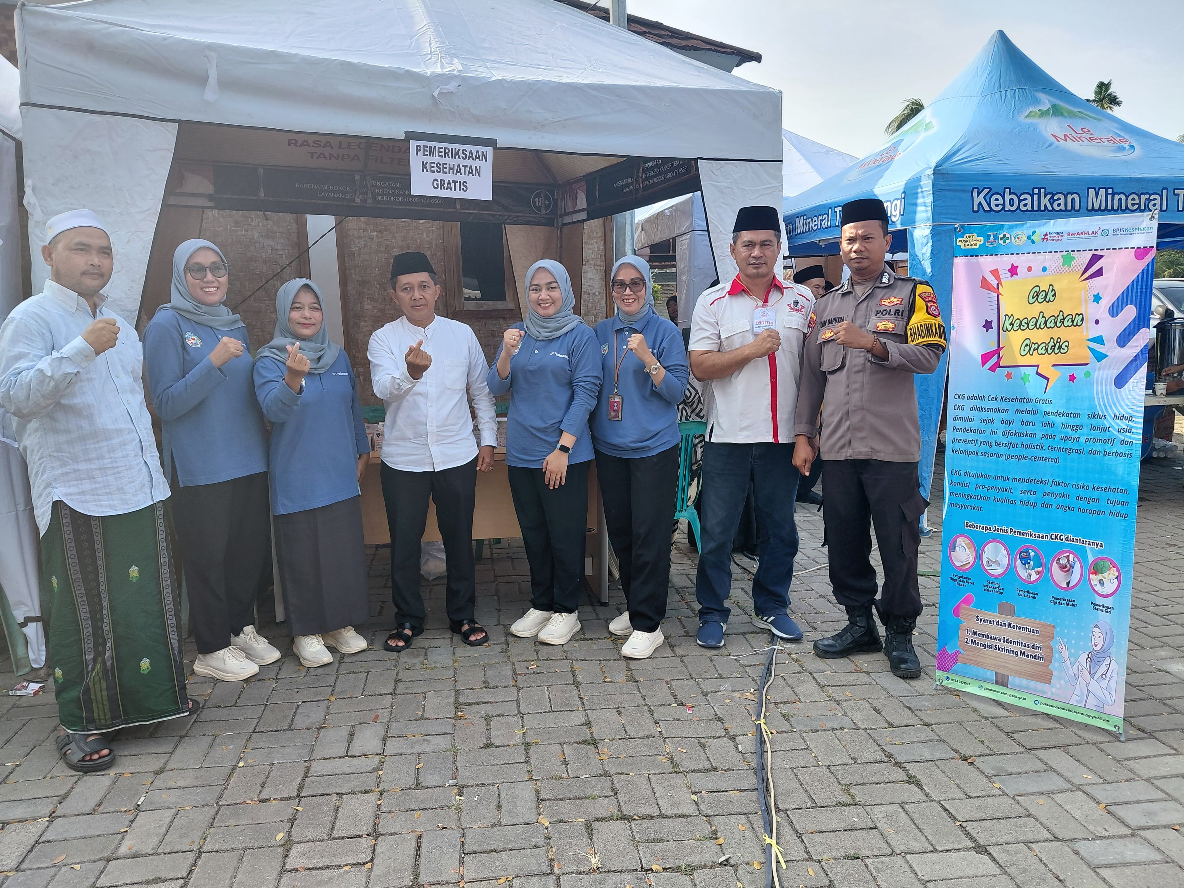 Cek Kesehatan Gratis (CKG) pada kegiatan Peringatan Tahun Baru Islam 1448 H/2026.  di Kp. Combong Desa Baros