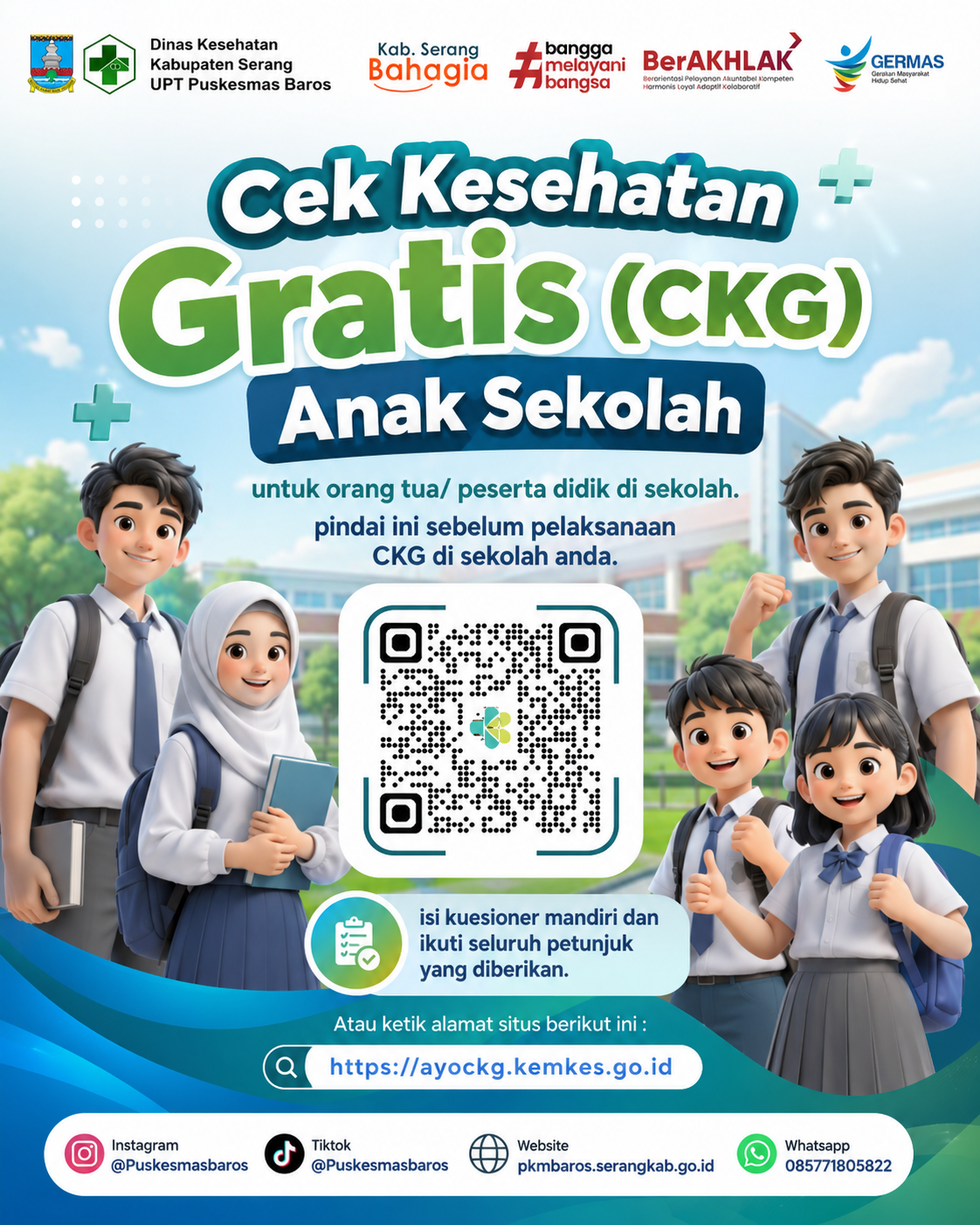 Yuk, siapkan putra-putri Anda mengikuti Cek Kesehatan Gratis (CKG) di sekolah!